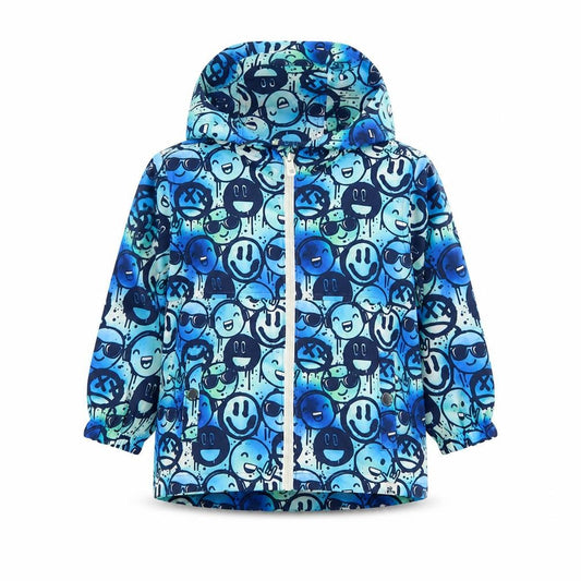 Next Boys Blue Cartoon Print Hooded Full Zip Jacket 2-3 Years