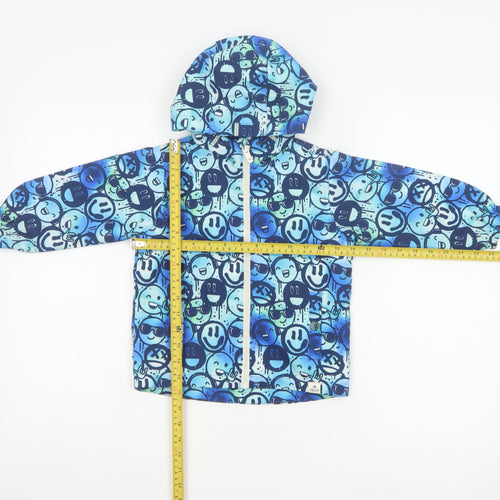 Next Boys Blue Cartoon Print Hooded Full Zip Jacket 2-3 Years