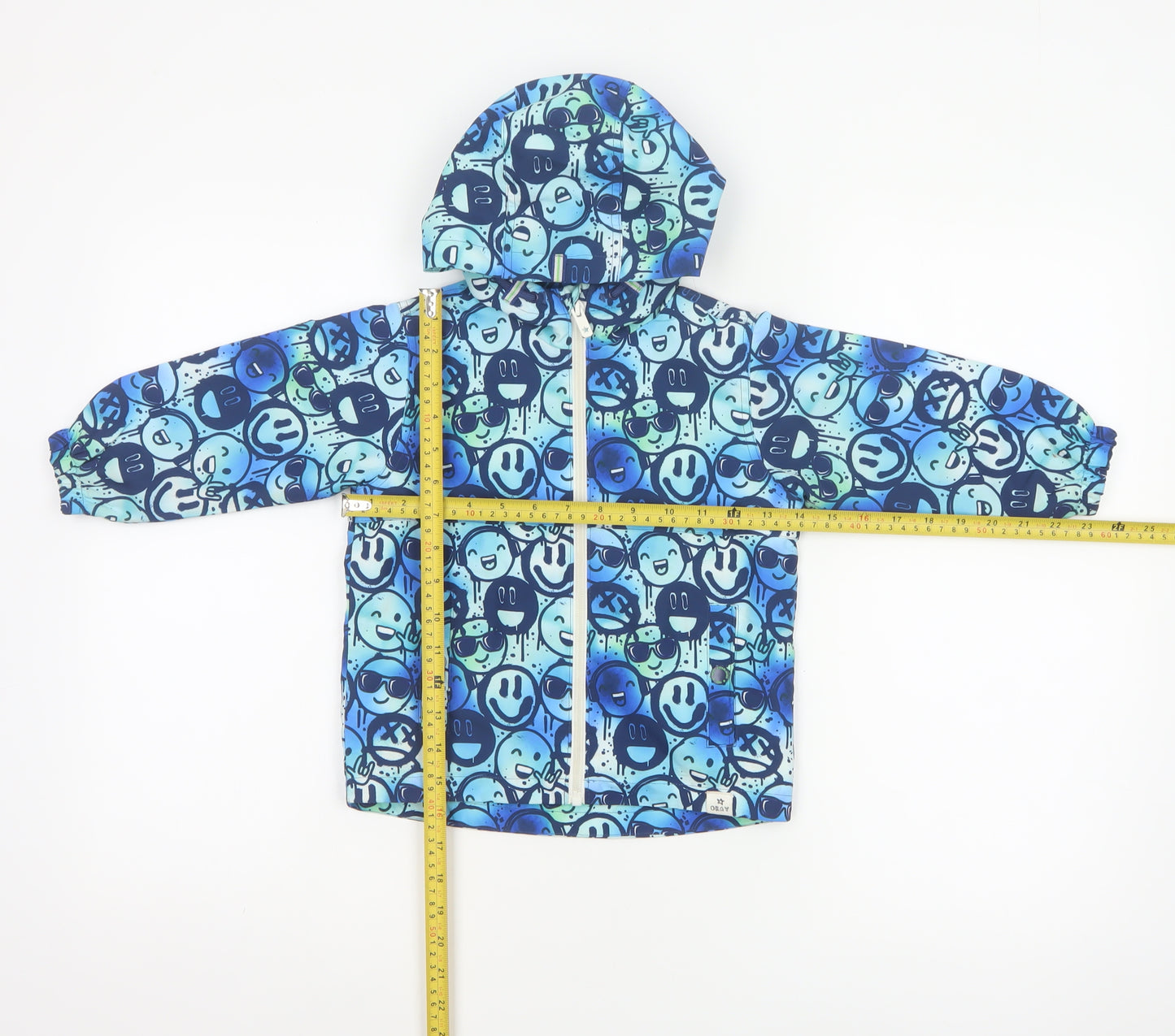 Next Boys Blue Cartoon Print Hooded Full Zip Jacket 2-3 Years