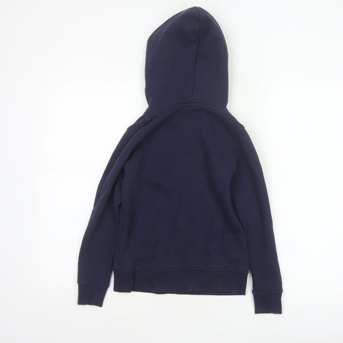 Jack & Jones Boys Navy 9-10 Years Pullover Logo Hoodie Cotton Blend