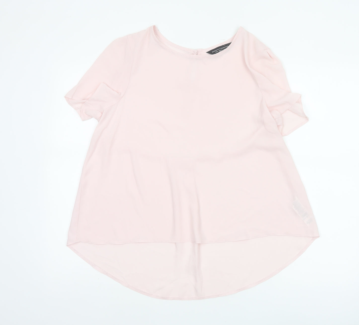 Dorothy Perkins Women’s Pink UK 14 Tunic Blouse Flutter Sleeves