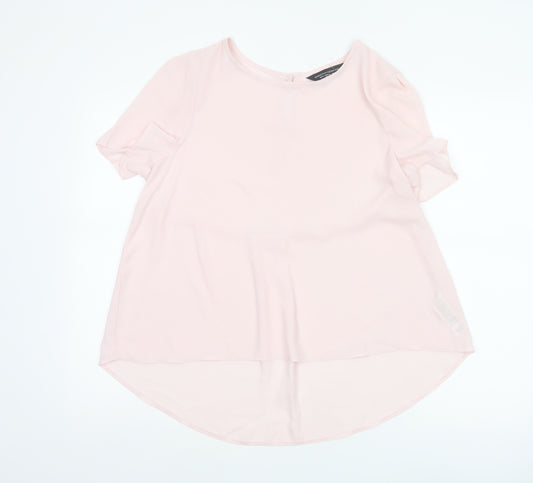 Dorothy Perkins Women’s Pink UK 14 Tunic Blouse Flutter Sleeves