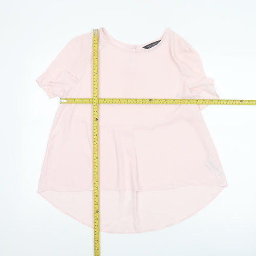 Dorothy Perkins Women’s Pink UK 14 Tunic Blouse Flutter Sleeves