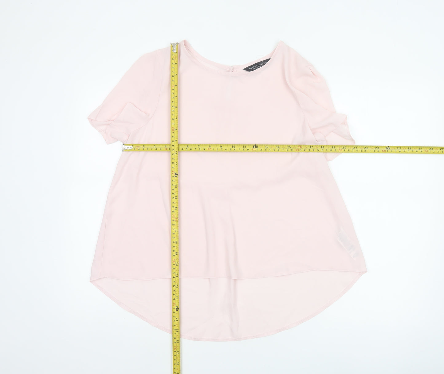 Dorothy Perkins Women’s Pink UK 14 Tunic Blouse Flutter Sleeves