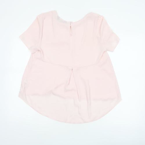 Dorothy Perkins Women’s Pink UK 14 Tunic Blouse Flutter Sleeves