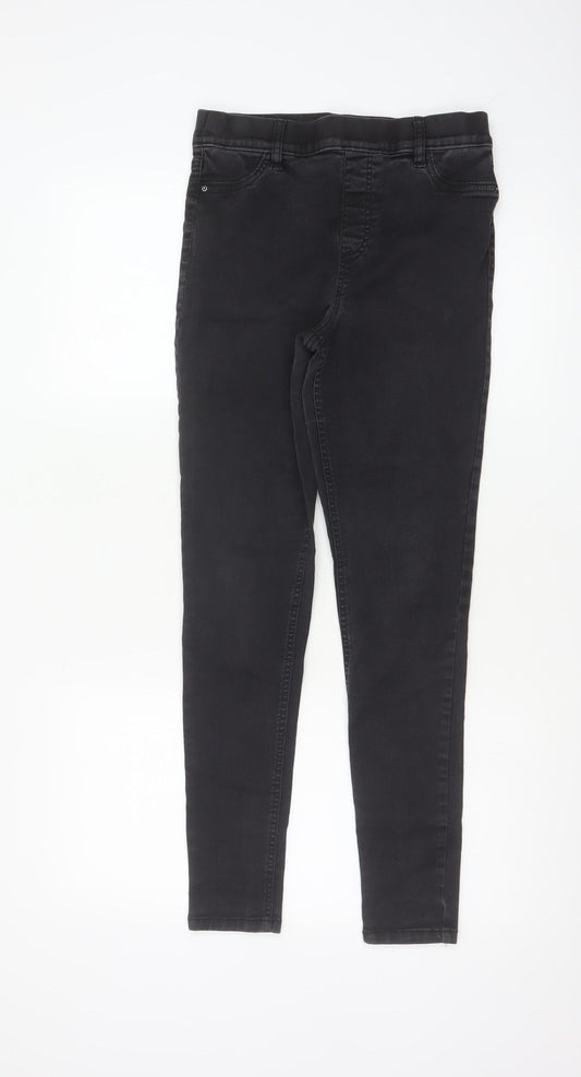 F&F Women’s Black Skinny Stretch Jeans UK 12 Regular 5 Pocket