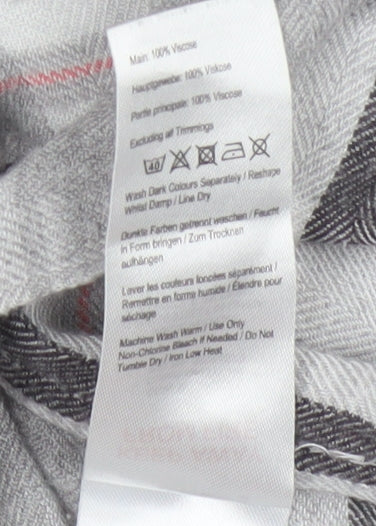 Joules Women Multicoloured UK 14 Basic Plaid Viscose Roll Tab Shirt