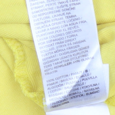 Capsule Women Yellow Size 20 Basic Cotton Crew Neck T-Shirt