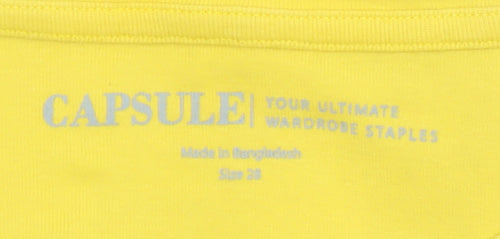 Capsule Women Yellow Size 20 Basic Cotton Crew Neck T-Shirt