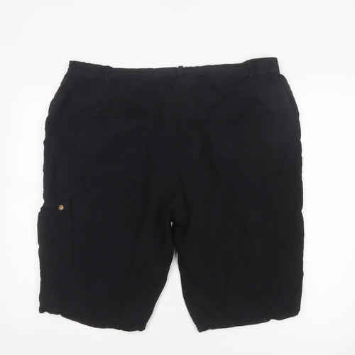 labelBe Women’s Black UK 22 Cotton Cargo Shorts Pockets