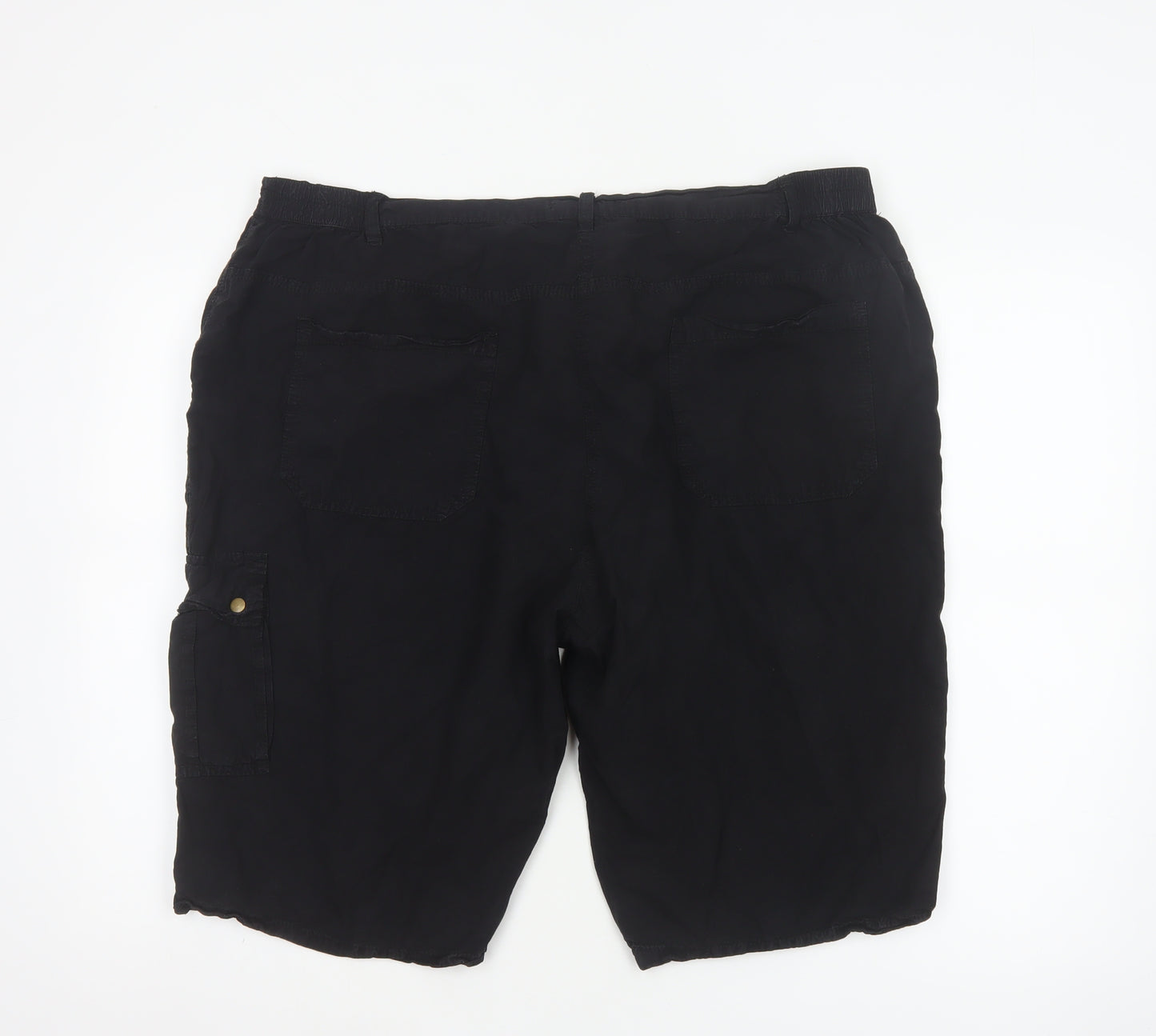 labelBe Women’s Black UK 22 Cotton Cargo Shorts Pockets