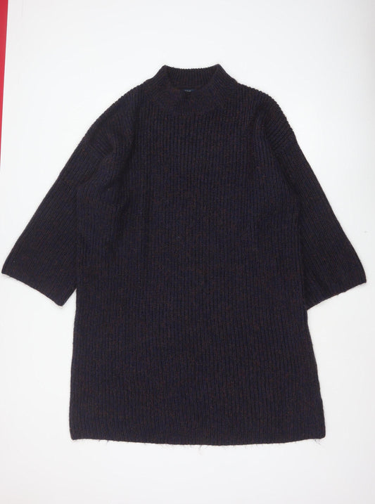 Next Women’s Navy Blue UK 22 V-Neck Long Sleeve Knit Jumper
