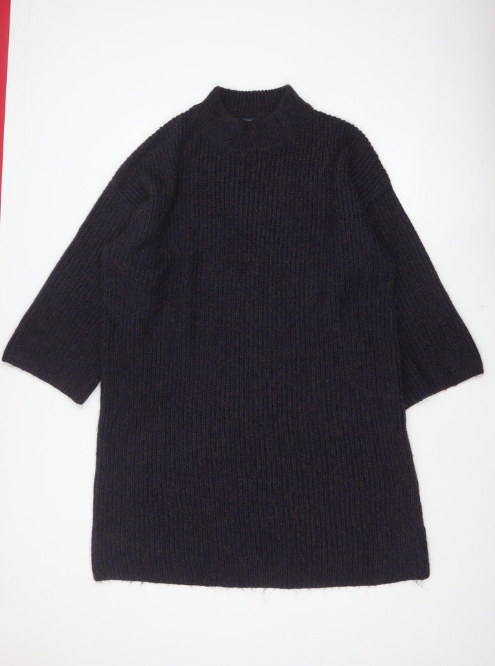 Next Women’s Navy Blue UK 22 V-Neck Long Sleeve Knit Jumper
