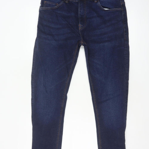 Easy Denim Men's Blue W34 L30 Super Skinny Stretch Jeans