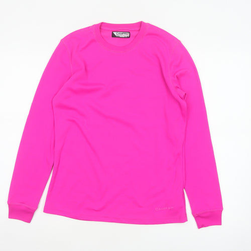 Campri Women’s Pink UK 12 Basic Long Sleeve Sports Base Layer Top