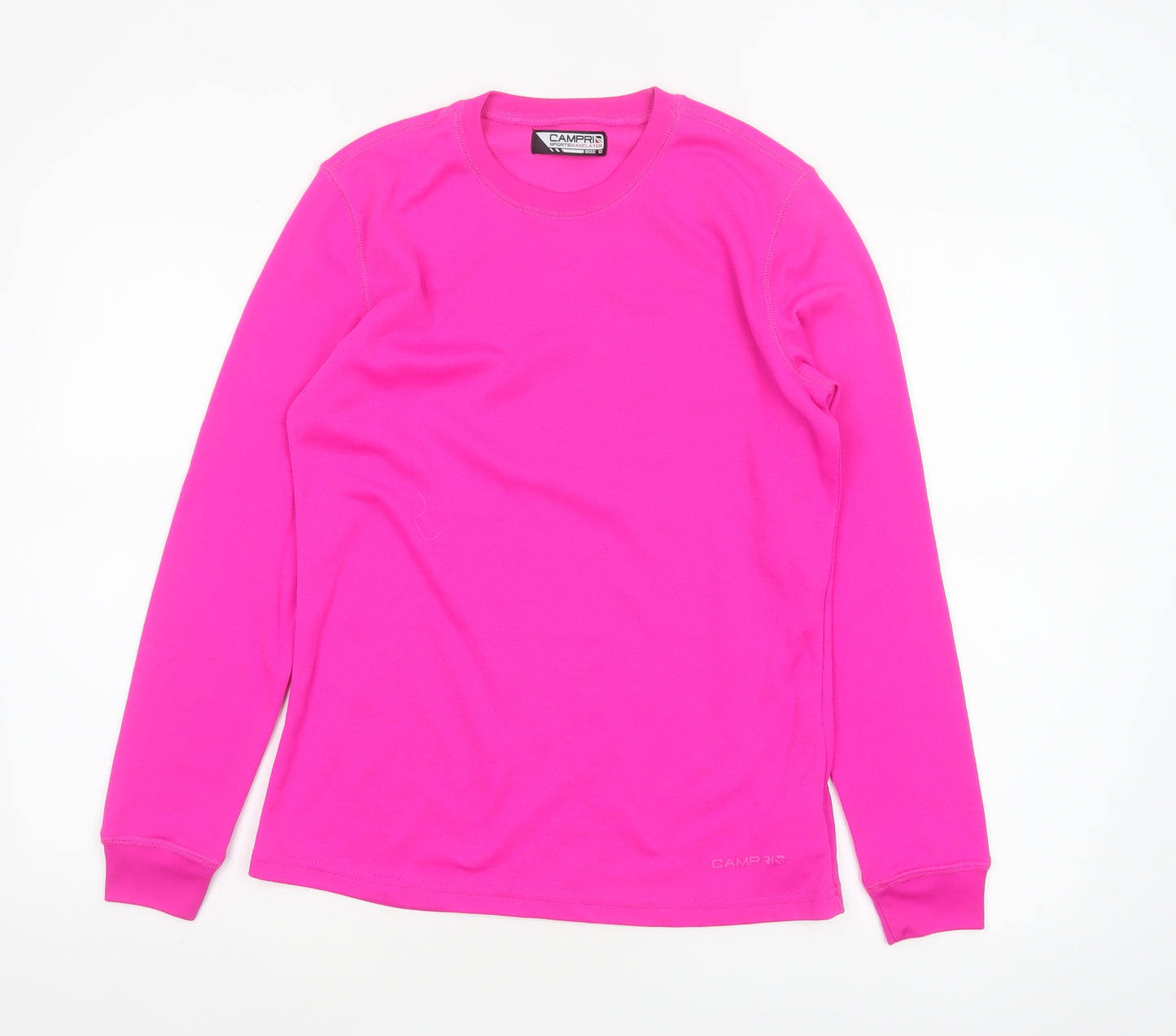 Campri Women’s Pink UK 12 Basic Long Sleeve Sports Base Layer Top