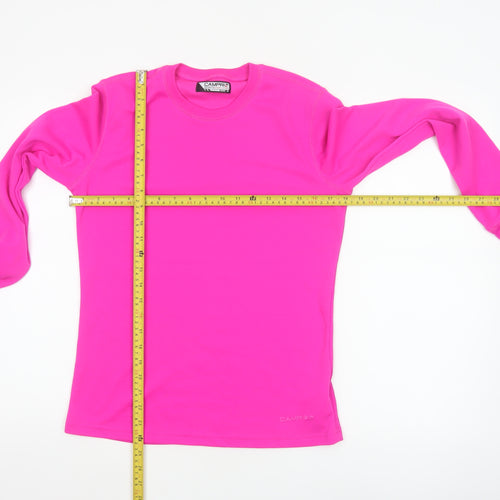 Campri Women’s Pink UK 12 Basic Long Sleeve Sports Base Layer Top