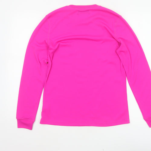 Campri Women’s Pink UK 12 Basic Long Sleeve Sports Base Layer Top