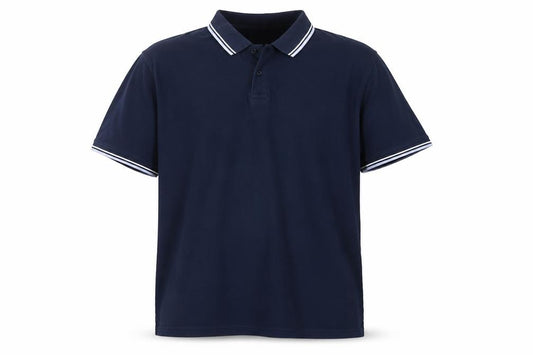 Maine Men’s Blue 2XL Classic Short Sleeve Contrast Trim Polo Shirt