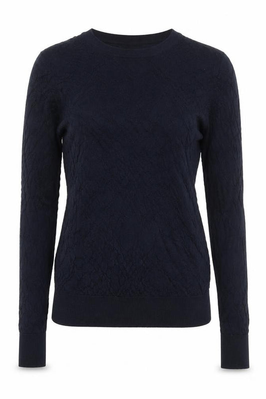 Marks and Spencer Women's Blue UK 6 Cable Knit Crew Neck Jumper