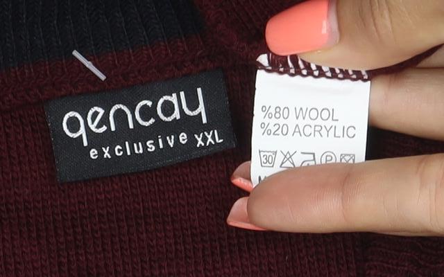 Qencay Men’s Red Wool Blend V-Neck Knit Vest 2XL