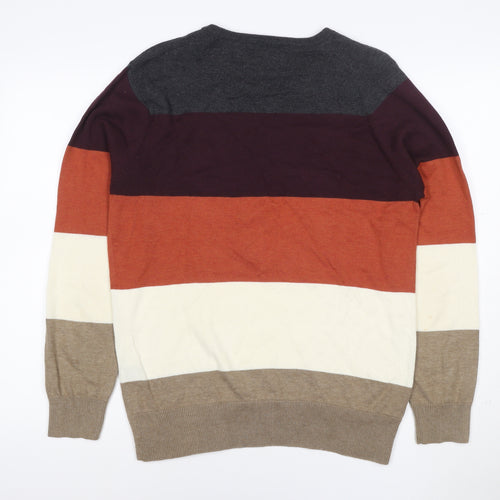 Volcom Men's Multicoloured S Colour Block V-Neck Knit Pullover Jumper