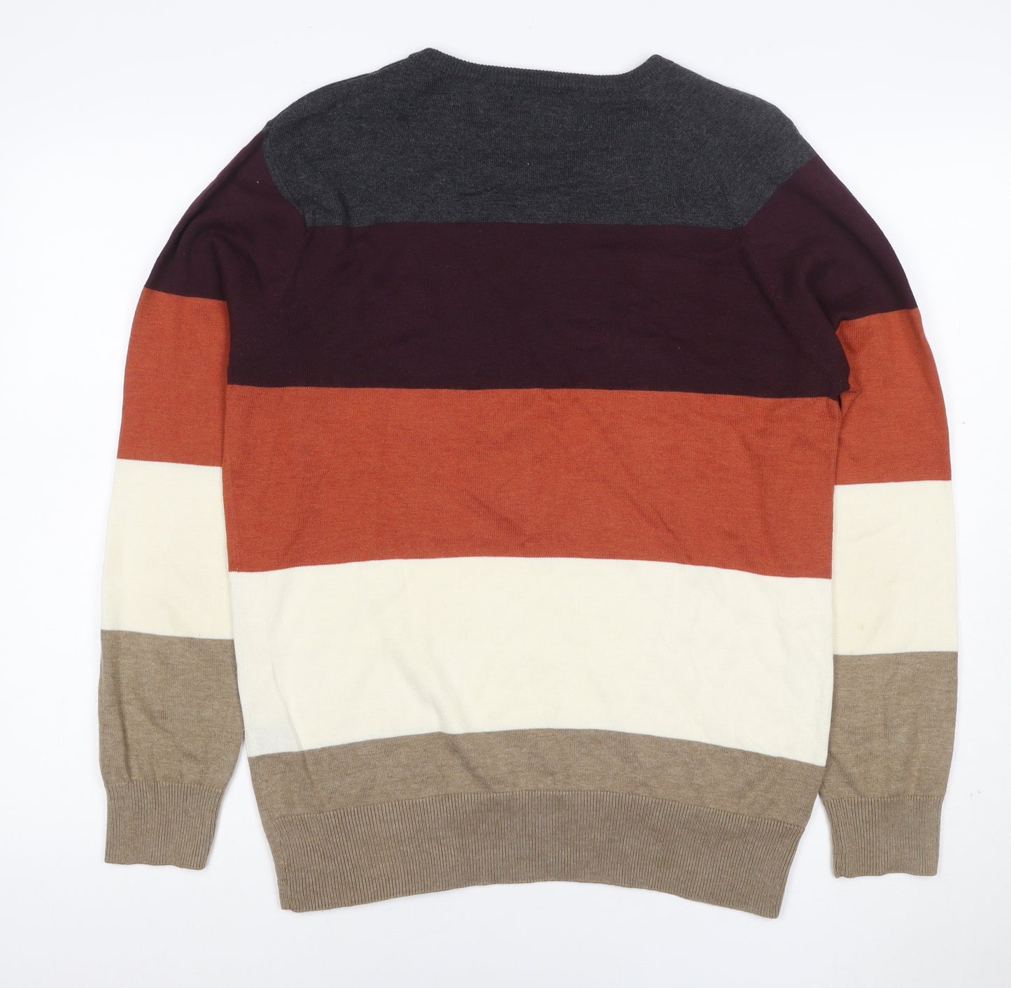Volcom Men's Multicoloured S Colour Block V-Neck Knit Pullover Jumper