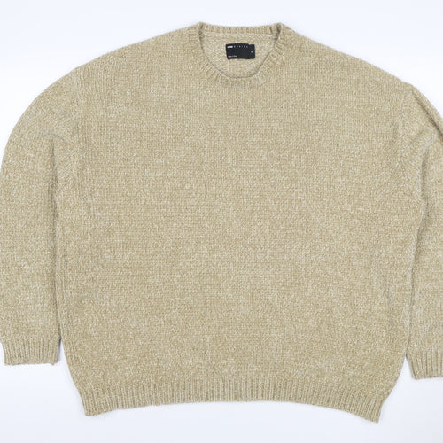 ASOS Design Men’s Beige XS Chunky Knit Crew Neck Pullover Jumper