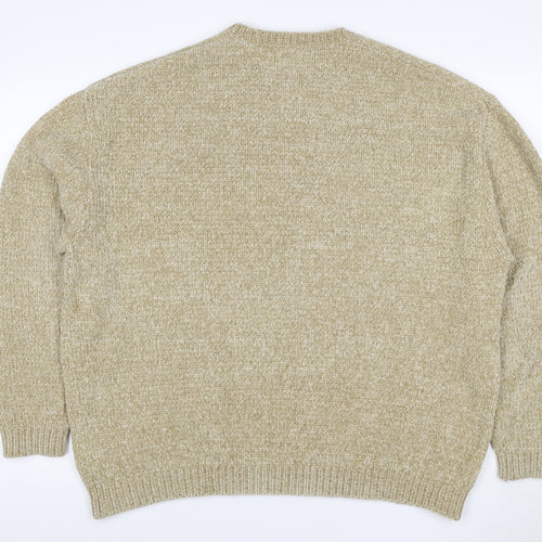 ASOS Design Men’s Beige XS Chunky Knit Crew Neck Pullover Jumper