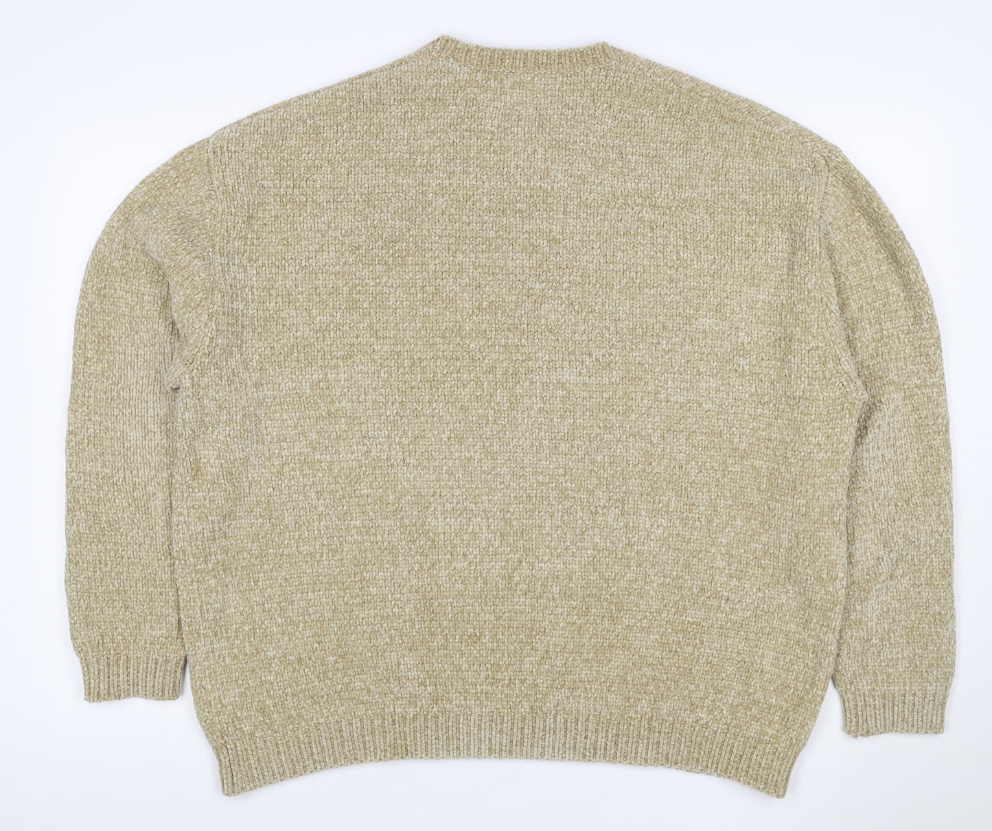 ASOS Design Men’s Beige XS Chunky Knit Crew Neck Pullover Jumper