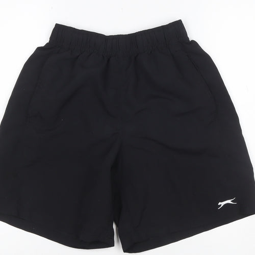 Slazenger Men’s Black S Athletic Mesh Lined Training Shorts