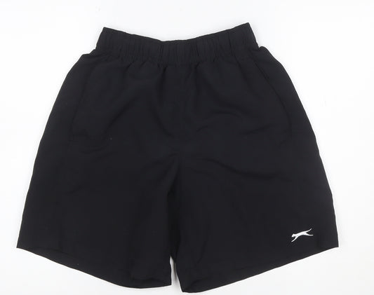 Slazenger Men’s Black S Athletic Mesh Lined Training Shorts