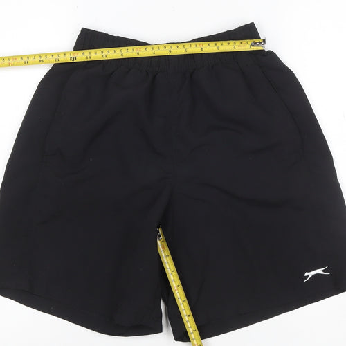 Slazenger Men’s Black S Athletic Mesh Lined Training Shorts
