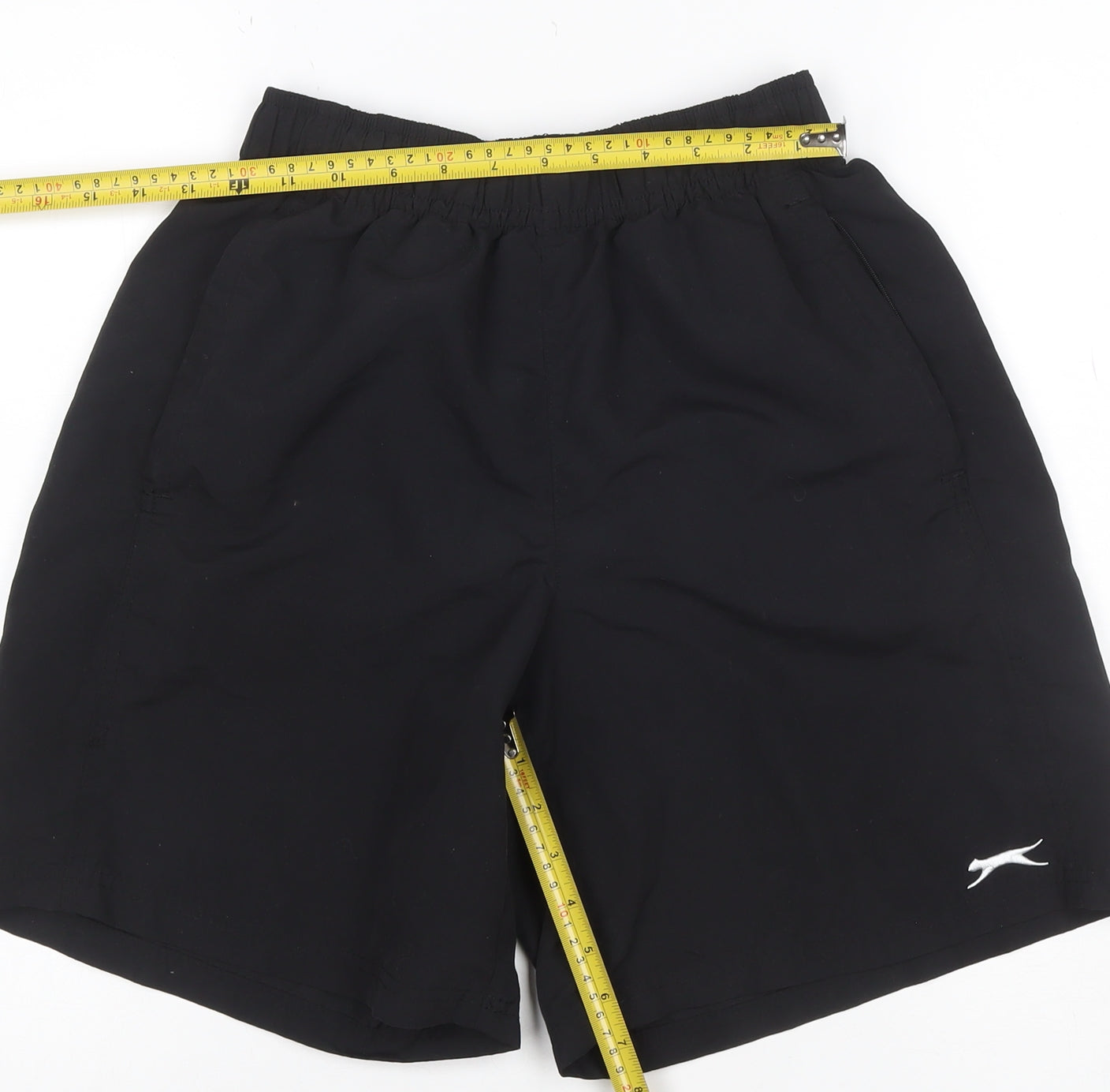 Slazenger Men’s Black S Athletic Mesh Lined Training Shorts