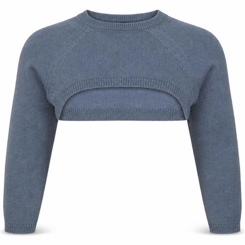 Yours Women Blue Crop Jumper UK 14-16 Acrylic Knit Crew Neck