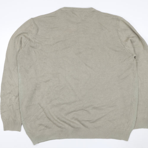 Maine New England Men’s Beige 3XL Cotton Crew Neck Pullover Jumper