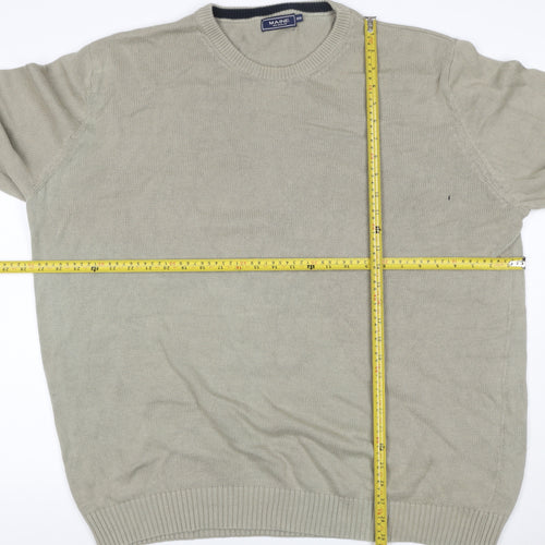 Maine New England Men’s Beige 3XL Cotton Crew Neck Pullover Jumper