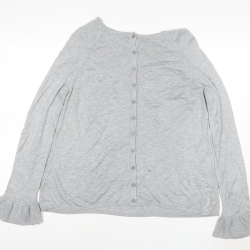 Marks and Spencer Women Grey UK 14 Button Cardigan Flared Sleeve