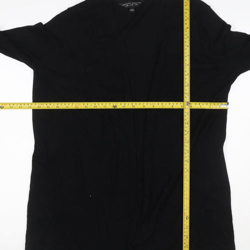 Dorothy Perkins Women Black UK 20 Open V-Neck Knit Cardigan