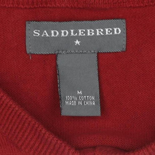 Saddlebred Men’s Red M Argyle Knit Sleeveless Crew Neck Jumper Vest