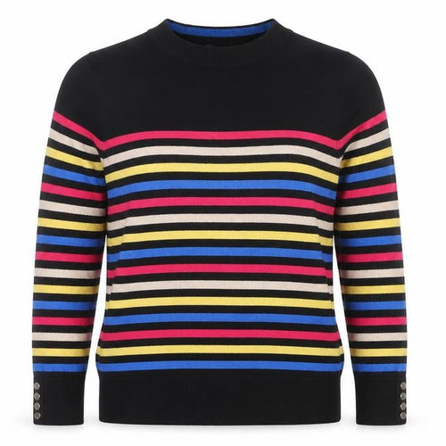 M&Co Petite Women’s Multicoloured Striped Knit Jumper UK 14