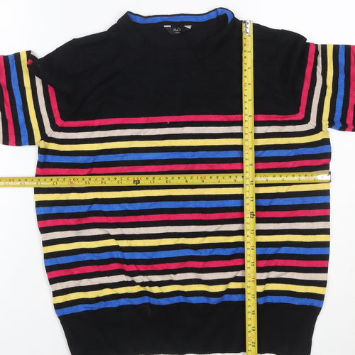 M&Co Petite Women’s Multicoloured Striped Knit Jumper UK 14