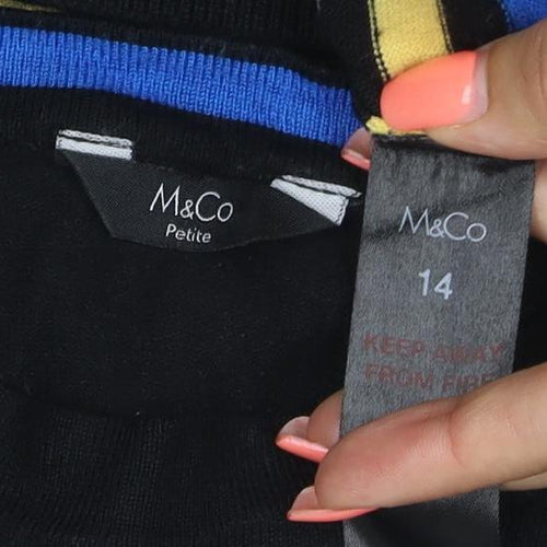 M&Co Petite Women’s Multicoloured Striped Knit Jumper UK 14