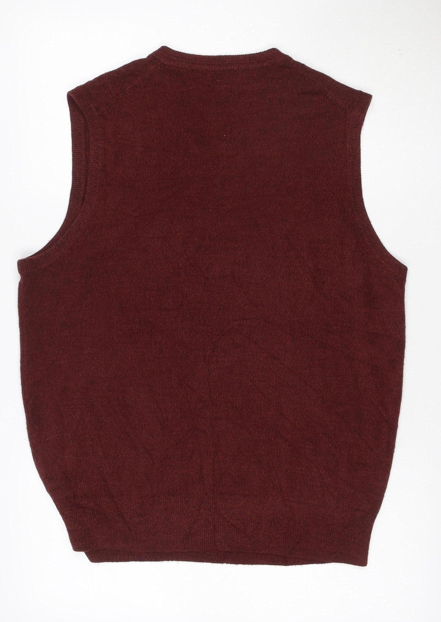 Dockers Men’s Red Acrylic V-Neck Knit Sleeveless Jumper Vest L