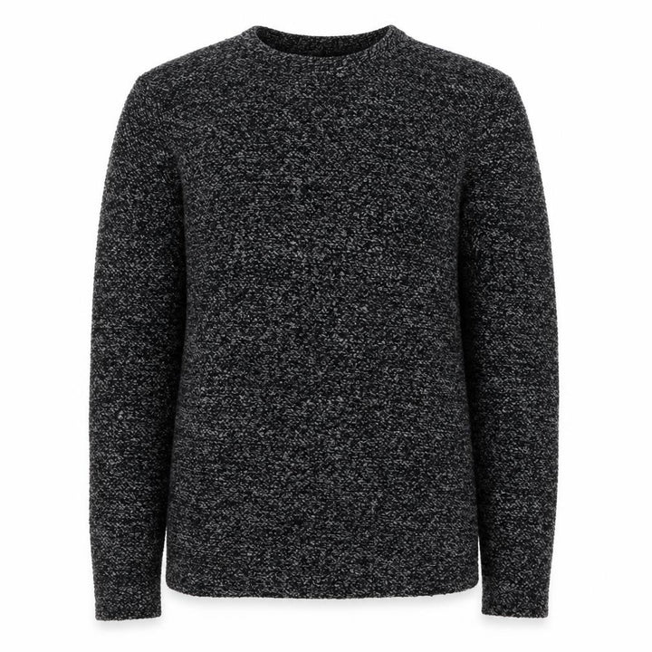 Topman Men’s Black Grey Marl S Roll Neck Chunky Knit Jumper