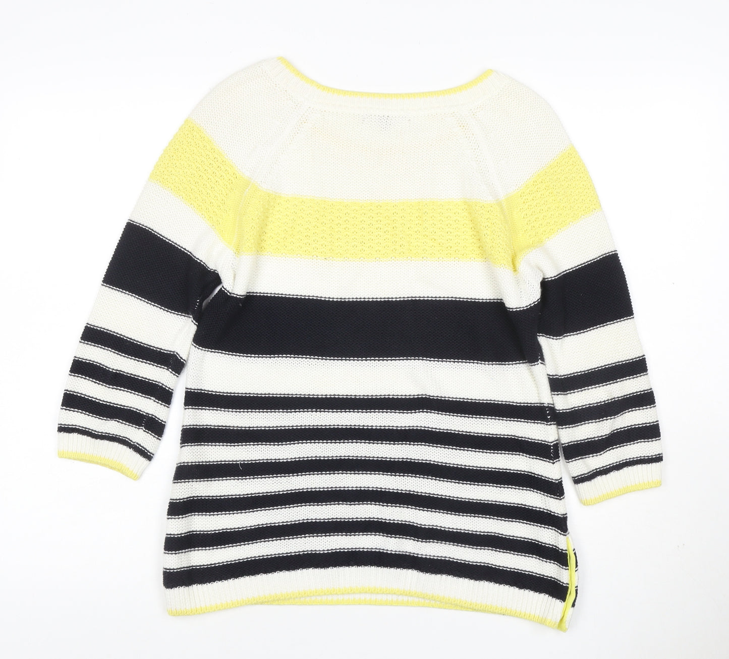 Per Una Women Multicoloured UK 10 Striped Knit Pullover Jumper