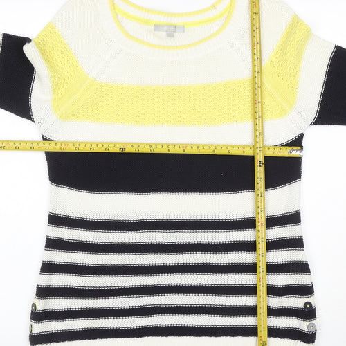 Per Una Women Multicoloured UK 10 Striped Knit Pullover Jumper