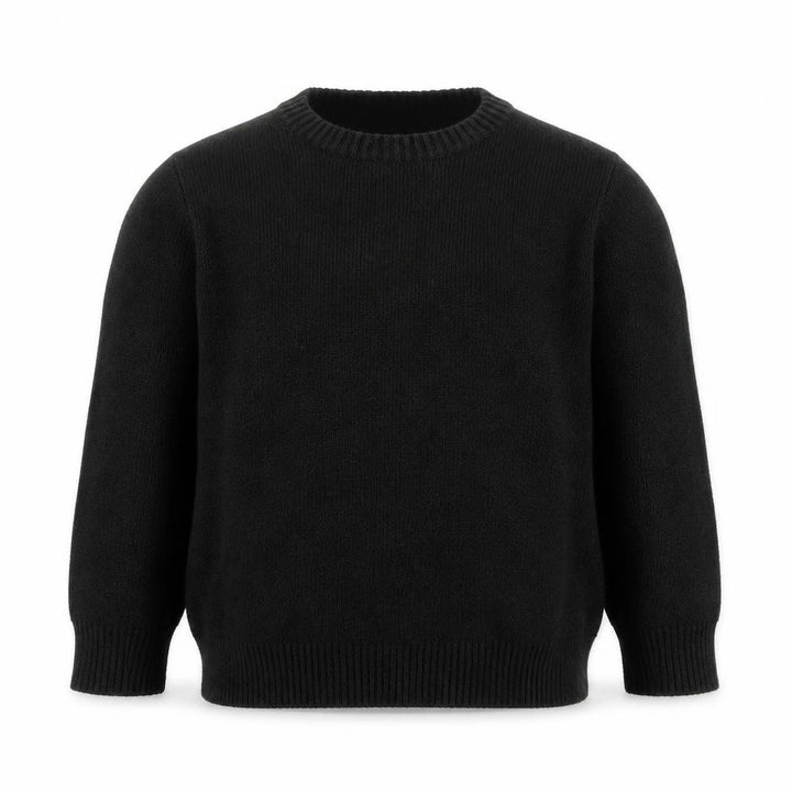 John Lewis Girls Black Knit Pullover Jumper Age 10 Years Crew Neck
