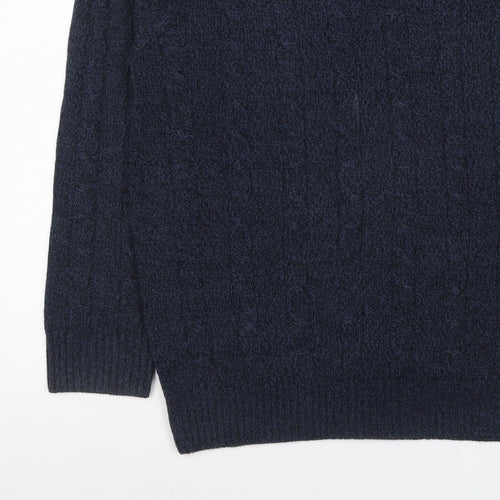 Sfera Urban Men’s Blue XL Cable Knit V-Neck Pullover Jumper