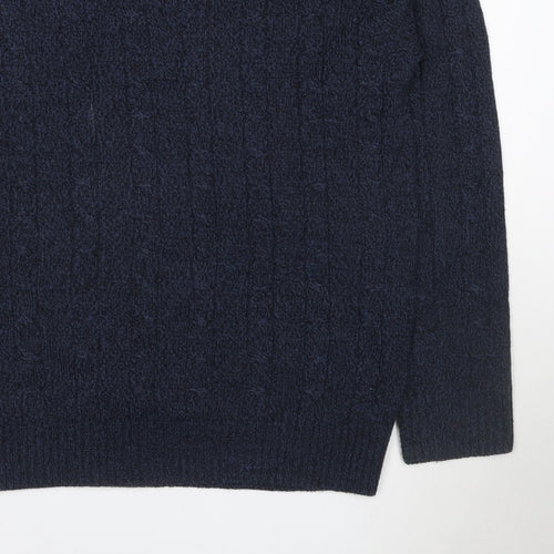 Sfera Urban Men’s Blue XL Cable Knit V-Neck Pullover Jumper